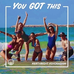 Birthright You Got This Young Adults at Beach