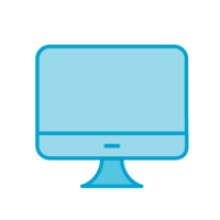Computer Monitor Icon: Volunteer and Employment