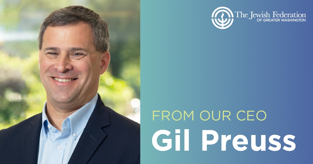 From our CEO Gil Preuss. With Head shot.