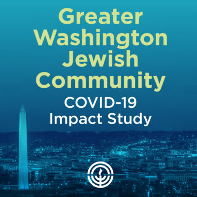 Greater Washington Jewish community COVID survey banner with DC skyline