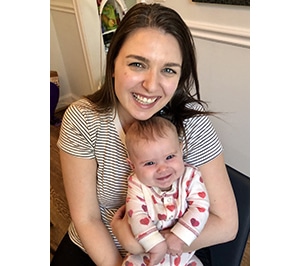 Samantha Sisisky with Daughter 300x266 Samantha Sisisky and her 7-month old daughter.