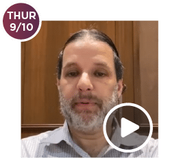 Rabbi Werbow with play button for video