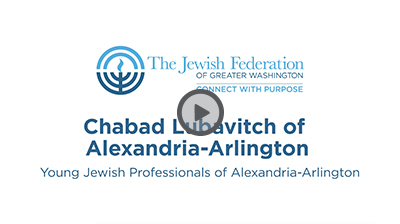 Chabad Alexandria-Arpington Pitch Video Thumbnail with Play Button