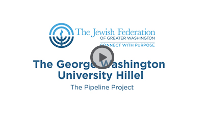 Hillel at The George Washington University Pitch Video with Play Button