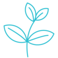 Blue leaf icon