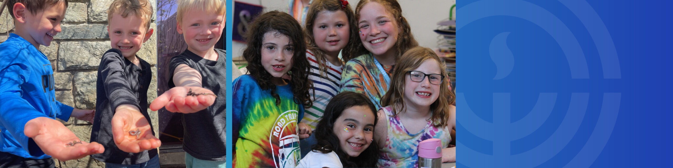Banner of kids at Lessans Camp