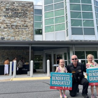 Bender JCC Kids with Security Officer