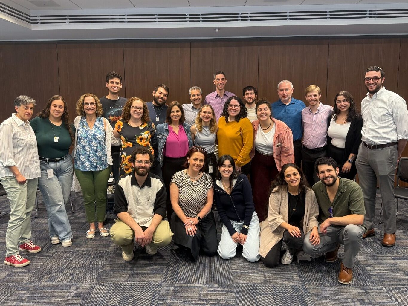 A large group of people standing together