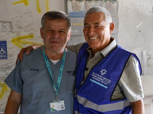 A member of JAFI and a medical worker at a hospital