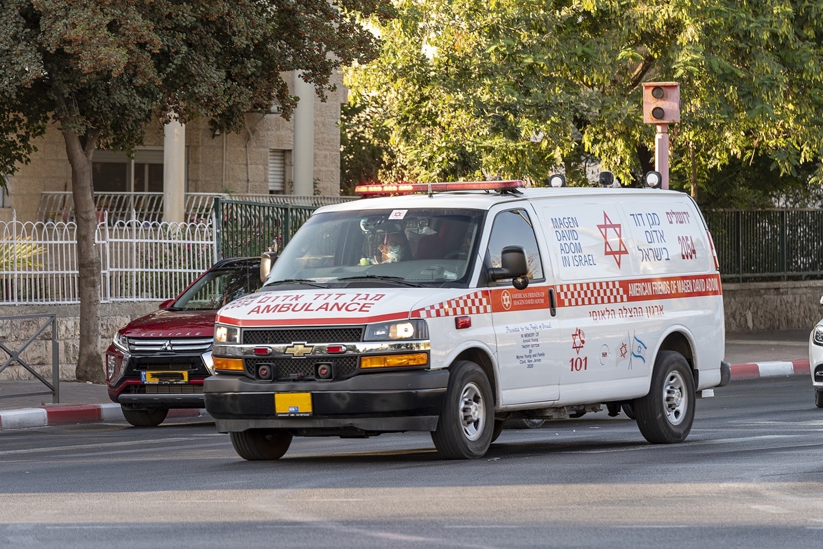 An Israeli ambulance