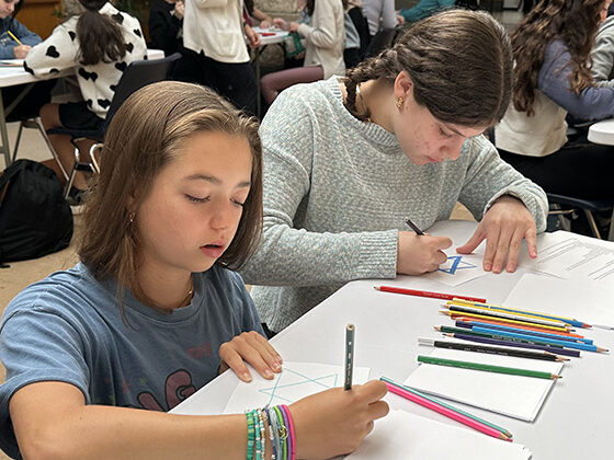 CESJDS-Upper-School-Students-Writing-Cards_Oct-11