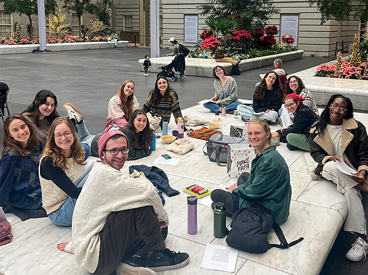 Avodah Jewish Service Corps group sitting together outside