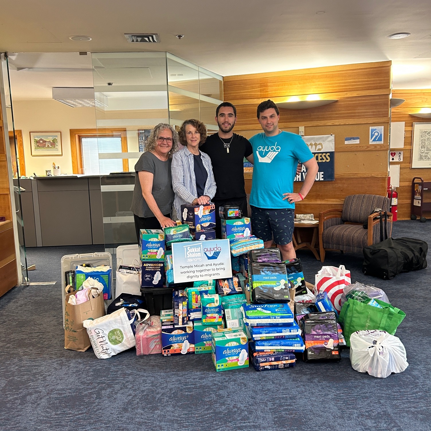Temple-Micah-Period-menstrual-product-drive-in-partnership-with-Ayuda-photo-courtesy-of-Temple-Micah